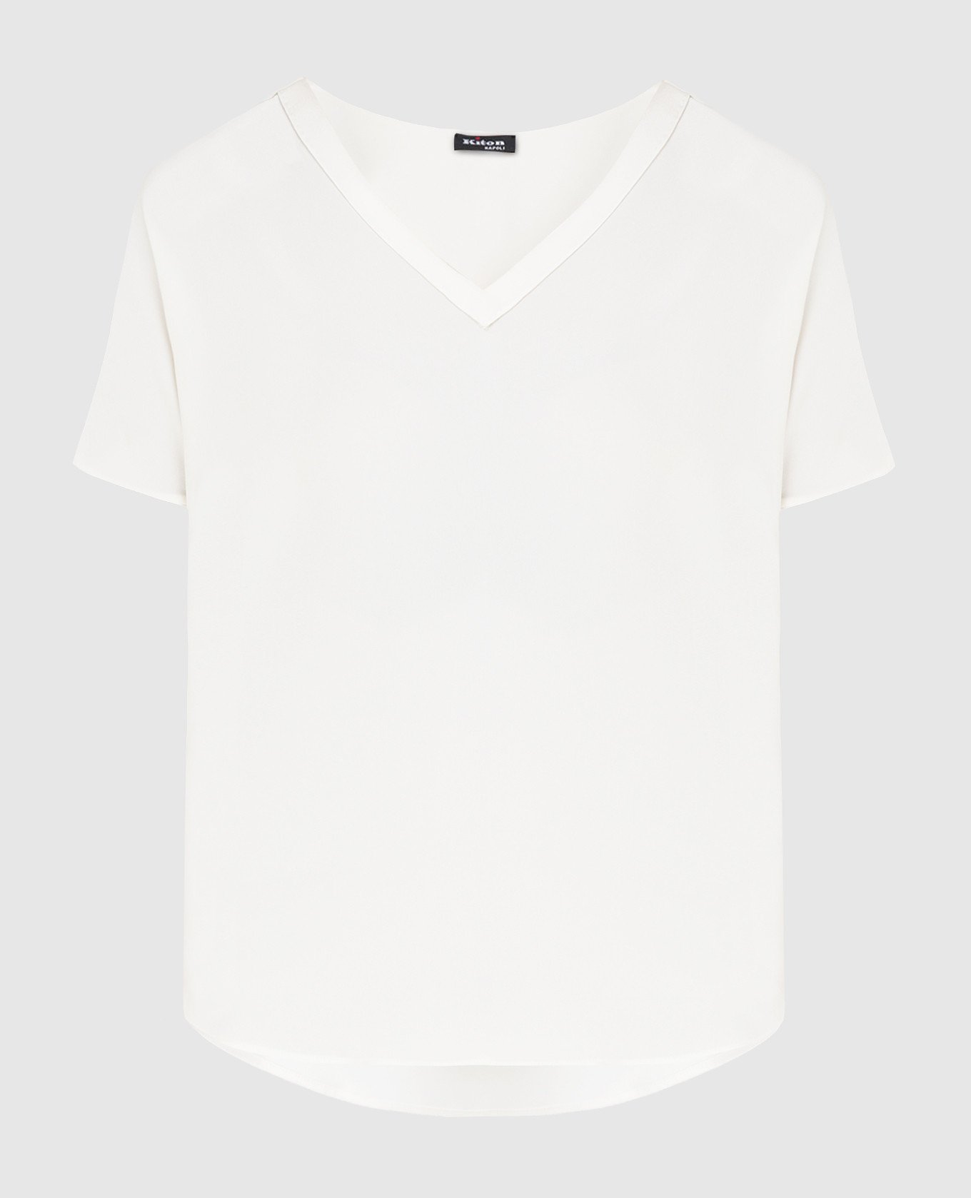 

Silk V-neck blouse Kiton, White