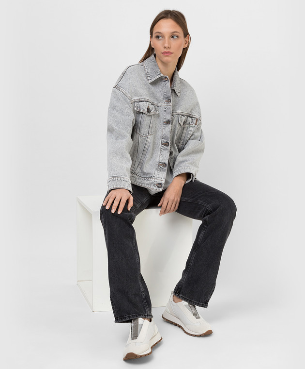 Light gray denim jacket best sale