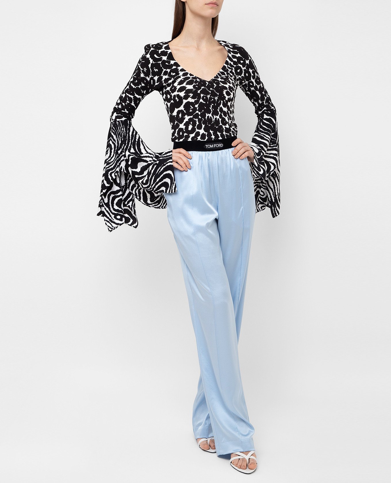 

Top with animal print Tom Ford, White