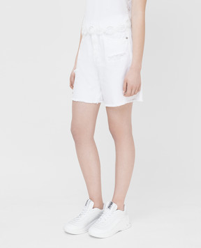 Ermanno Scervino White shorts with crystals D367P324KBP