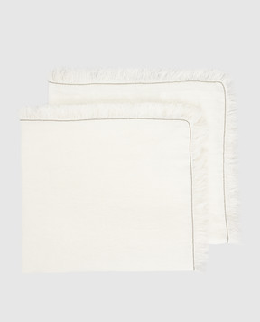 Brunello Cucinelli Set of linen serving napkins MLAR90T003
