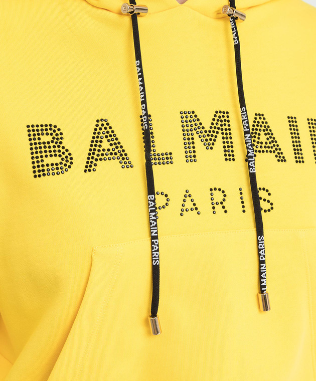 Balmain yellow hoodie hot sale