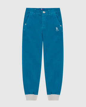 Stefano Ricci Children's turquoise joggers YUT7200050BAR010