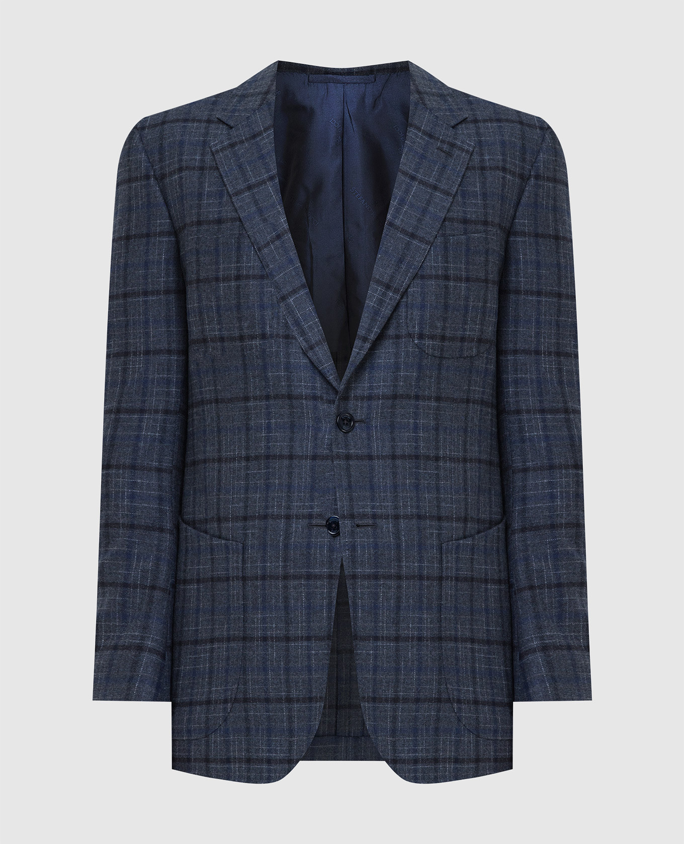 

Check cashmere blazer Stefano Ricci, Grey