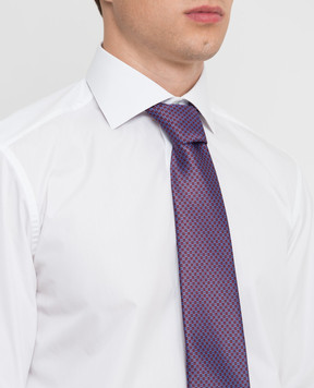 Stefano Ricci Lilac patterned silk tie CH41027