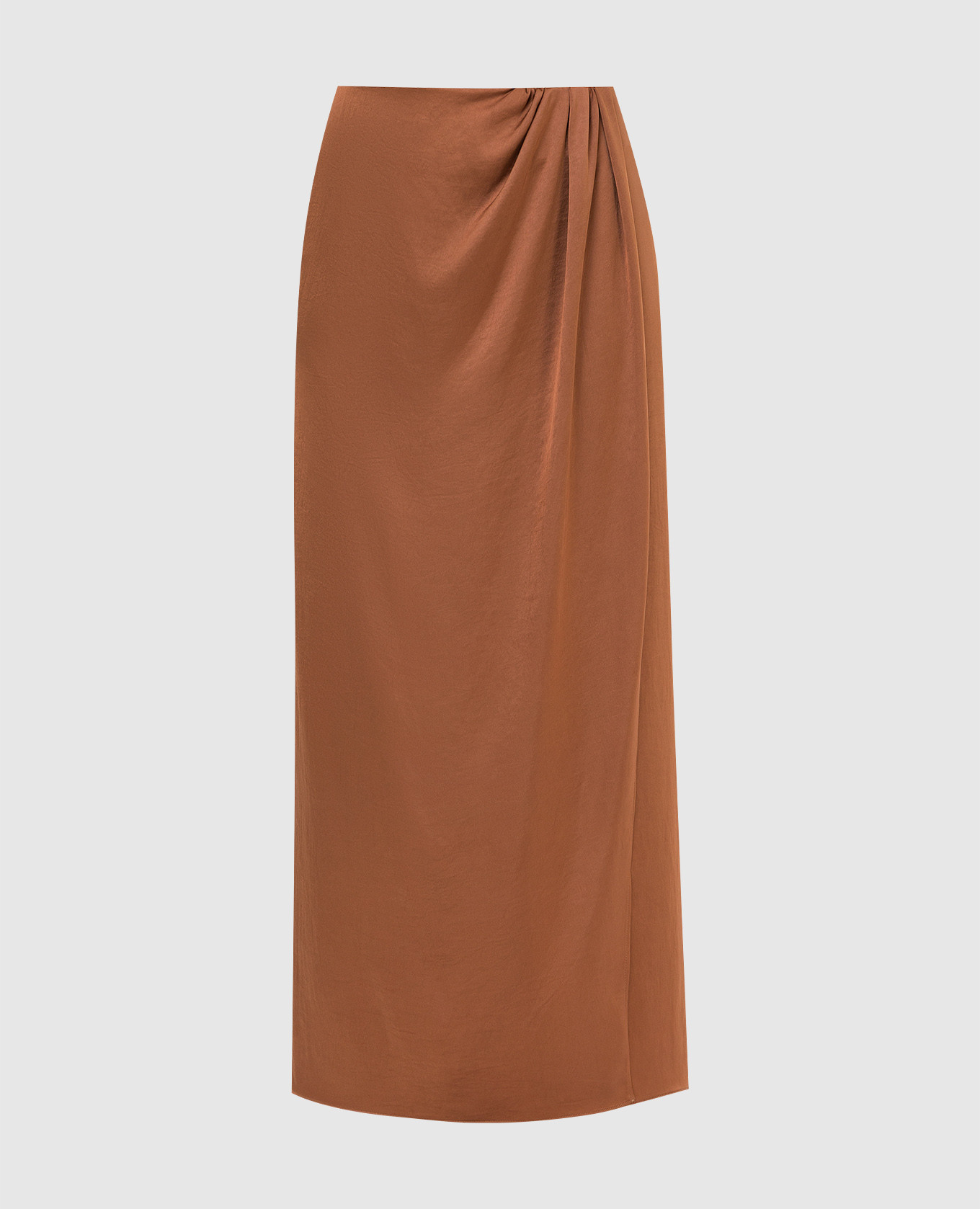 

Gabrielle Bronze Split Midi Skirt The Andamane, Коричневый