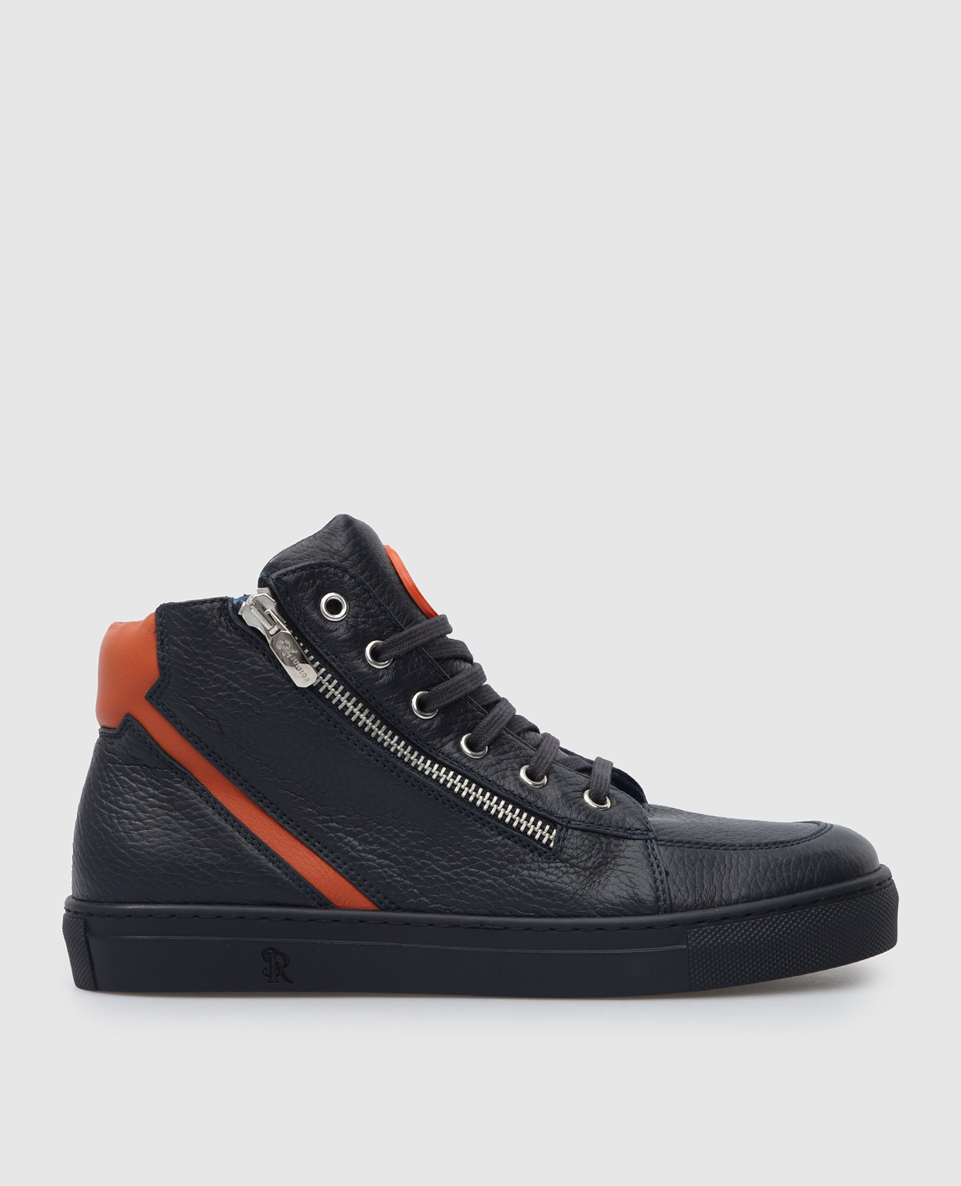 

Children's leather boots with contrasting inserts Stefano Ricci, Черный
