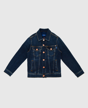 Stefano Ricci Children's dark blue denim jacket YSJ64020101612