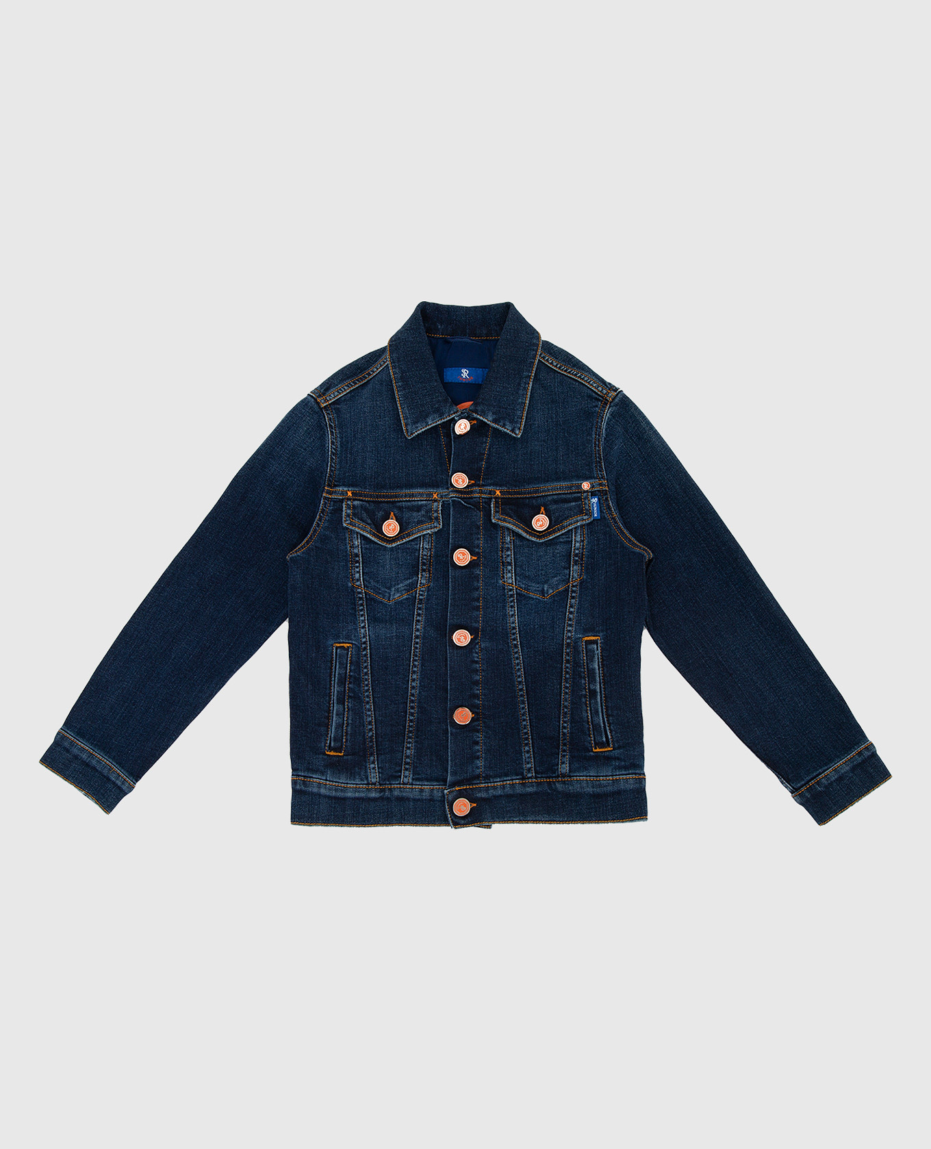Children's dark blue denim jacket stefano ricci