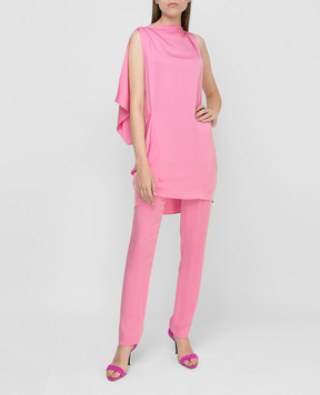 Vionnet Pink silk trousers PAVAP15001T1129