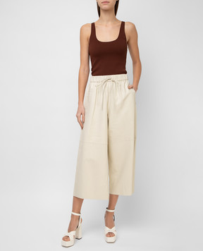 Yves Salomon Light Beige Leather Culottes 9EYP234XXAPXX