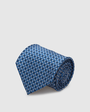 Stefano Ricci Blue silk tie in pattern pattern CXDD41070