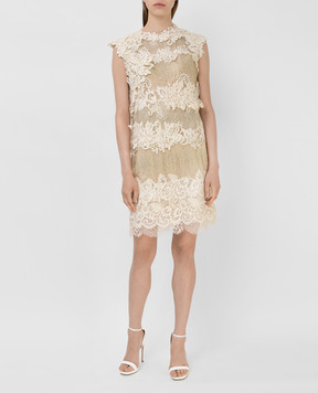Ermanno Scervino Dress with crystals and lace D382Q737TKK