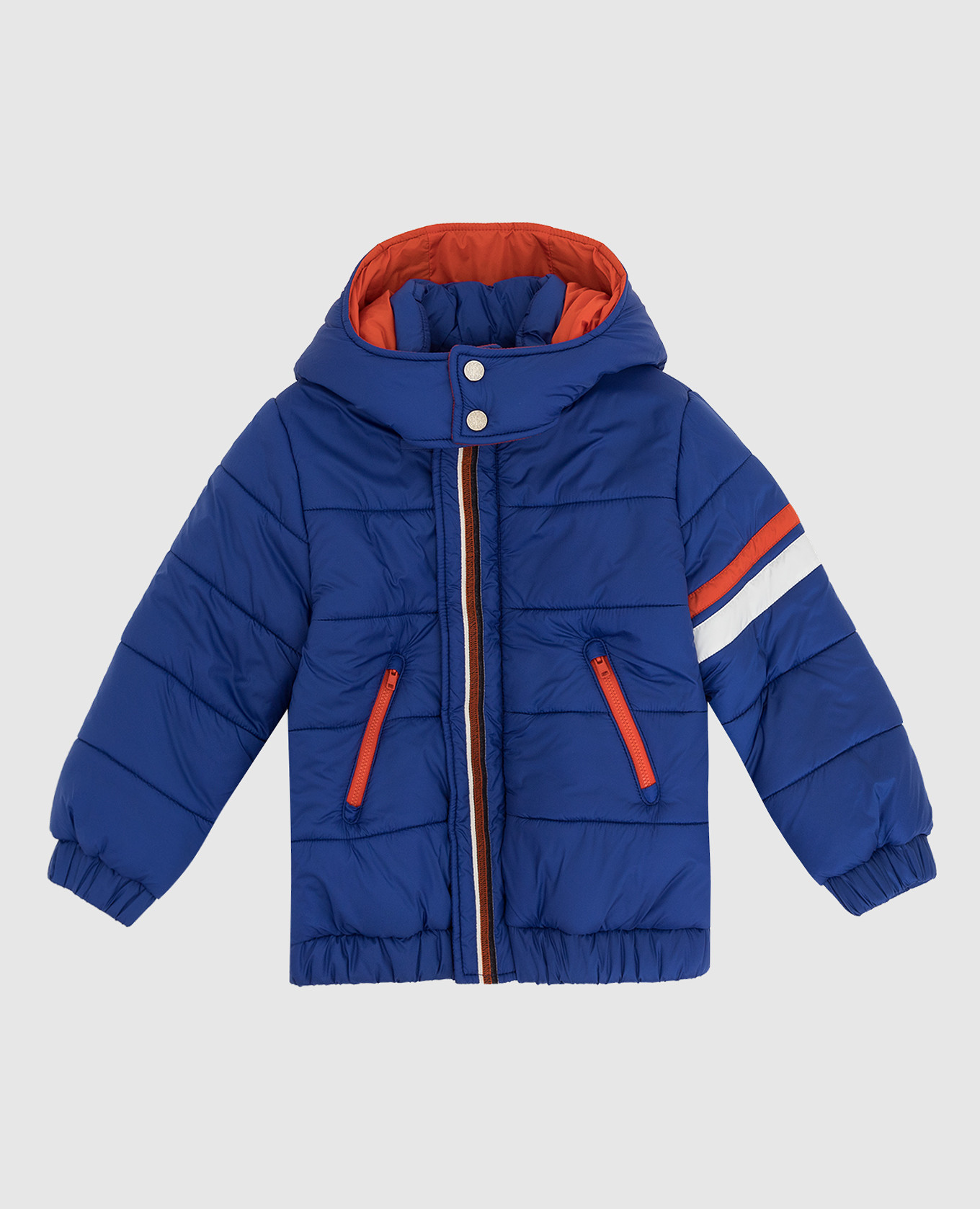 Children's blue jacket with contrasting inserts stefano ricci