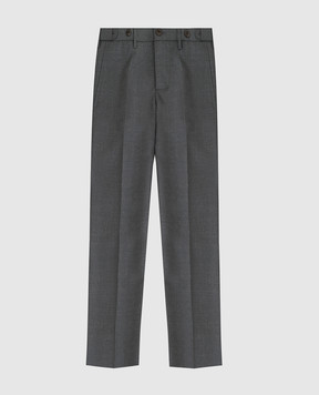 Stefano Ricci Children's gray wool trousers Y1T0900000W807