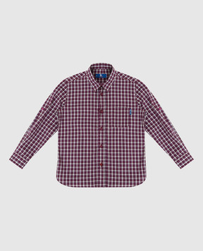 Stefano Ricci Children's purple plaid shirt YUC6400010LJ1607
