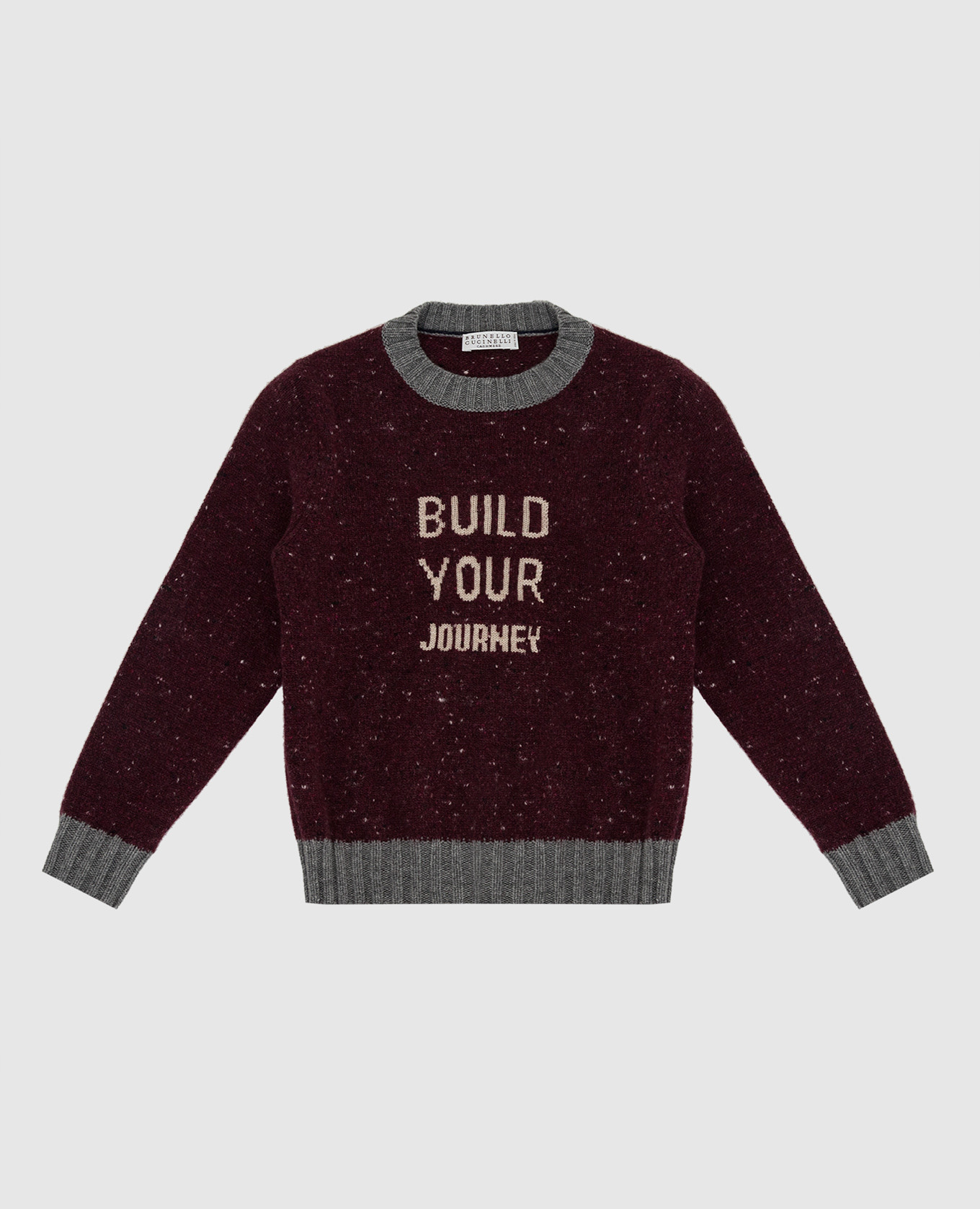 

Children's burgundy wool and cashmere sweater Brunello Cucinelli, Бордовый