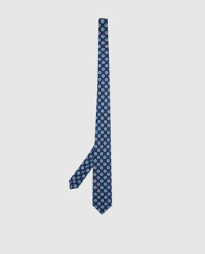 Stefano Ricci Children's blue silk set of patterned tie and shawl YDHNG800