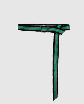 Philosophy di Lorenzo Serafini Green knitted belt A30085714