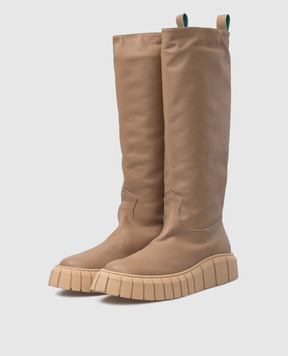 AREA Dark Beige Leather Boots 207PILE