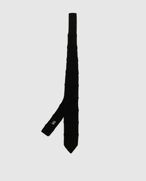 Stefano Ricci Children's black patterned cashmere tie YCRMTSR2600