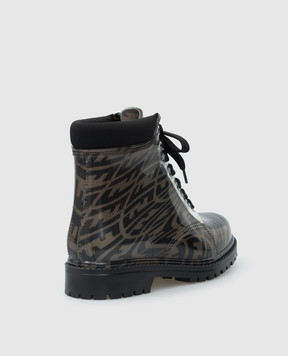 Fendi Children's rubber boots in FF Vertigo print JMR375AE882829