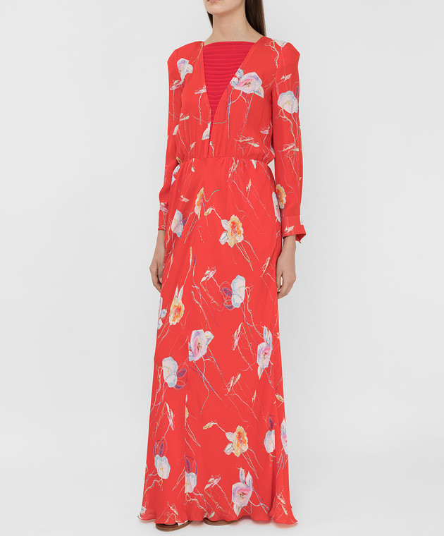 Armani Coral silk dress TAA31T image 3