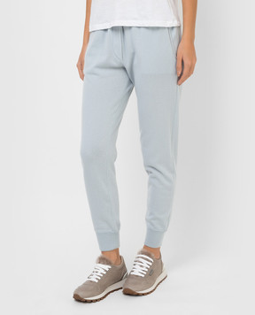 Brunello Cucinelli Blue cashmere joggers M12169199
