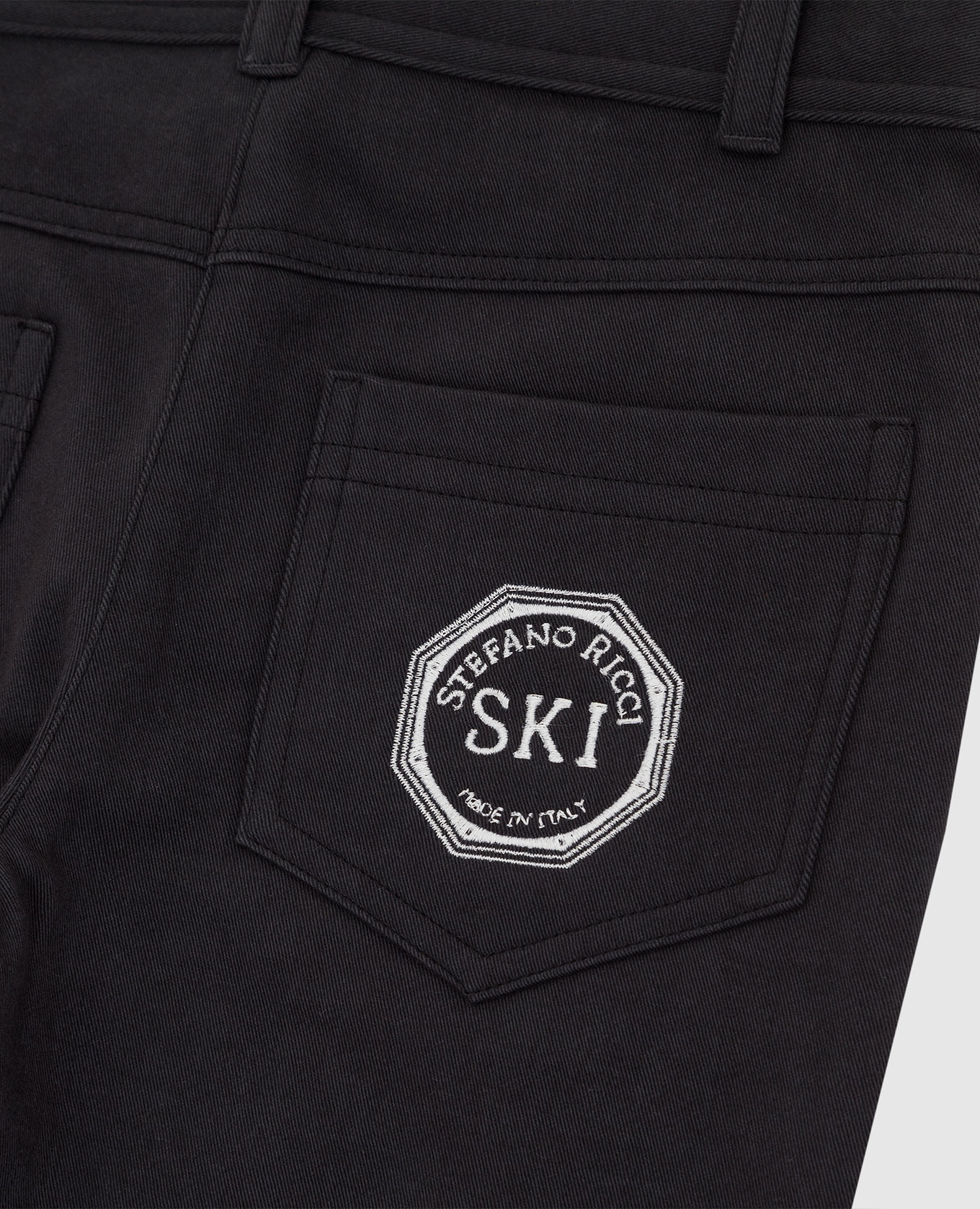 

Children's dark gray trousers with embroidery Stefano Ricci, Grey