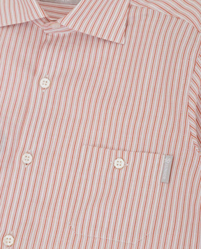 Stefano Ricci Children's orange striped shirt YC003191LJ1707