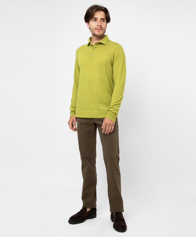 Loro Piana - Light green cashmere polo FAF8291 - shop with Finland