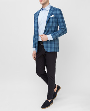 Kiton Blue cashmere blazer UG81K06T07