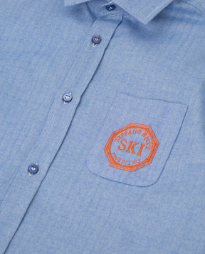 Stefano Ricci Children's light blue shirt with embroidery YAC6S00030L824