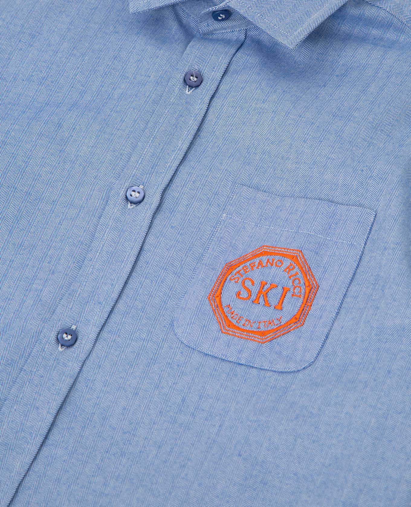 

Children's light blue shirt with embroidery Stefano Ricci