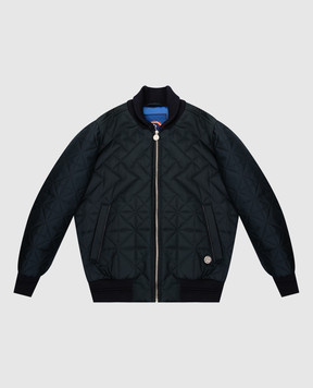 Stefano Ricci Children's emerald silk bomber jacket YAJ7400070ST0003