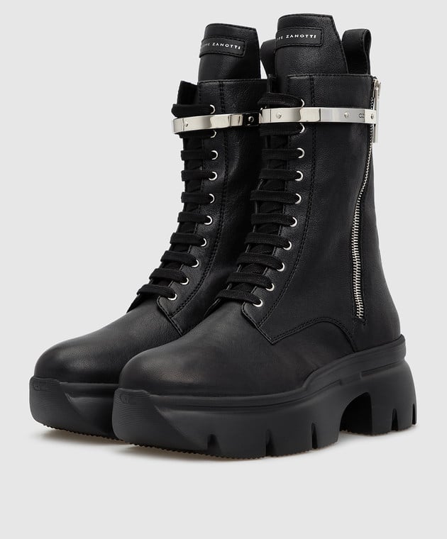 Giuseppe Zanotti Bottes en cuir noir I080026 acheter en ligne chez Symbol