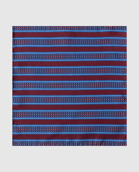 Stefano Ricci Children's blue silk set of patterned tie and shawl YDX29006