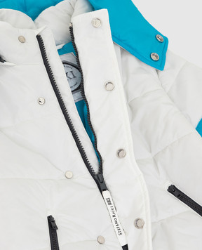 Stefano Ricci Children's white jacket with contrasting inserts YAJ6S00020TENYLD