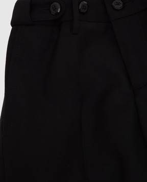 Stefano Ricci Children's black wool trousers Y1T9000000W0017C
