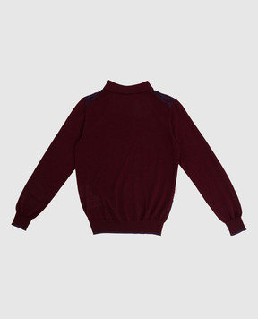 Stefano Ricci Patterned cashmere and silk polo for kids KY08001P03Y20481