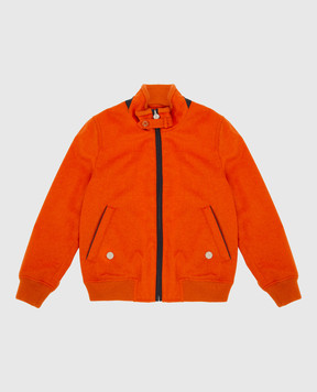 Stefano Ricci Children's cashmere bomber jacket with leather inserts YUJ6400040C603