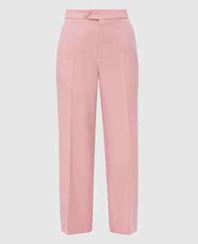 Gucci Pink wool trousers 557774