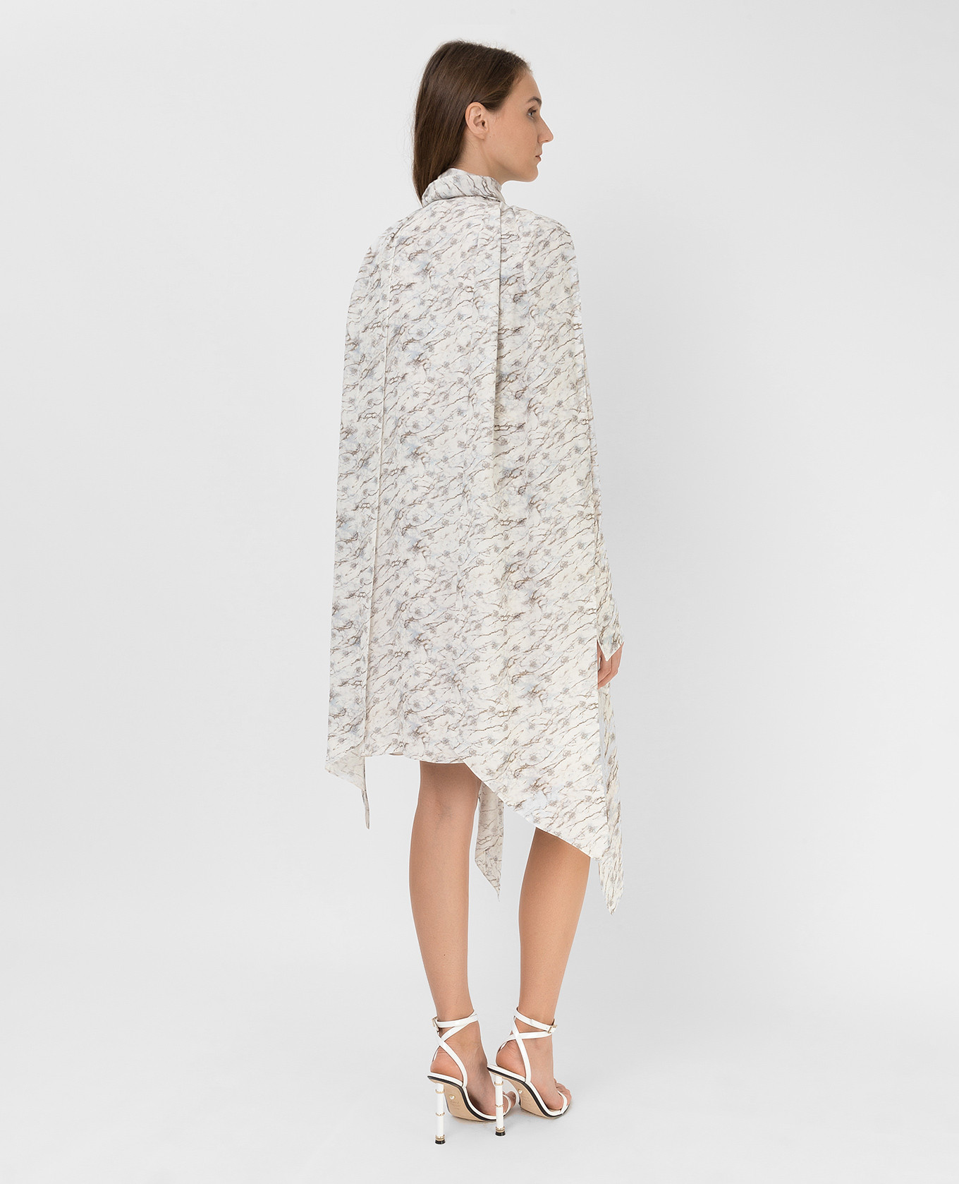 Silk shirt dress in FF Karligraphy pattern Fendi 4