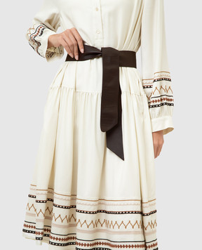 Babe Pay Pls Dark Brown Leather Belt D09907NTRTMO