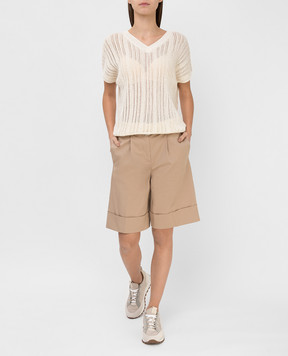 Peserico Beige Bermuda shorts P04922A01037