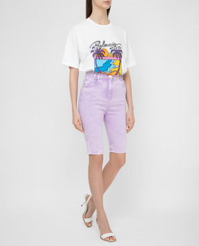Balmain Lilac shorts VF15425D090