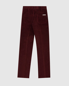 Stefano Ricci Children's burgundy corduroy trousers Y1T90AJEN0CT003E