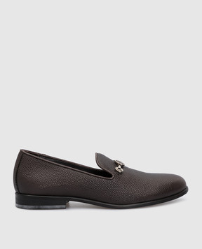 Stefano Ricci Kids leather loafers with logo YRU59CG869RC