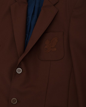 Stefano Ricci Embroidered wool jacket for children Y1RF376R00HC3481