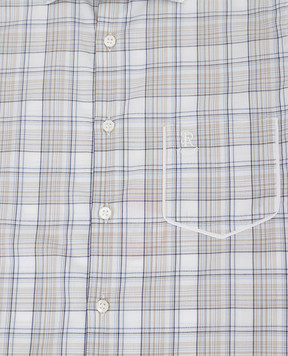 Stefano Ricci Children's beige checked shirt YC002675LJ1661